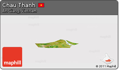 Satellite Panoramic Map of Chau Thanh, cropped outside
