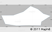 Gray Simple Map of Chau Thanh, single color outside