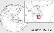 Blank Location Map of Long Xuyen, highlighted country, highlighted parent region, within the entire country