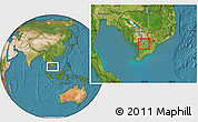 Satellite Location Map of Long Xuyen