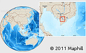 Shaded Relief Location Map of Long Xuyen