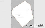 Gray Simple Map of Long Xuyen, cropped outside