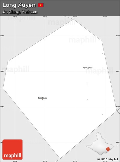 Silver Style Simple Map of Long Xuyen