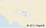 Classic Style 3D Map of Tri Ton, single color outside
