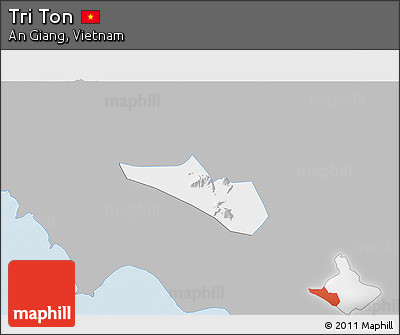 Gray 3D Map of Tri Ton, single color outside
