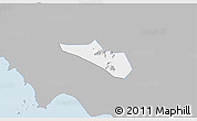 Gray 3D Map of Tri Ton, single color outside
