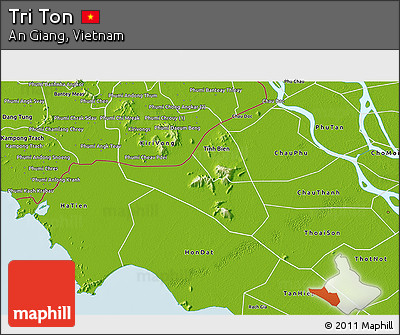 Physical 3D Map of Tri Ton