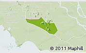 Physical 3D Map of Tri Ton, lighten