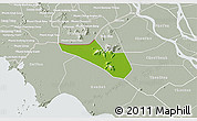 Physical 3D Map of Tri Ton, lighten, semi-desaturated