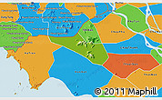 Physical 3D Map of Tri Ton, political outside