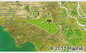 Physical 3D Map of Tri Ton, satellite outside