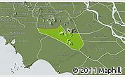 Physical 3D Map of Tri Ton, semi-desaturated
