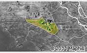 Satellite 3D Map of Tri Ton, desaturated