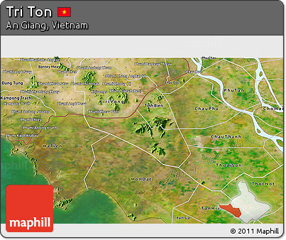Satellite 3D Map of Tri Ton