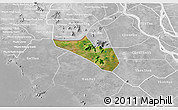 Satellite 3D Map of Tri Ton, lighten, desaturated