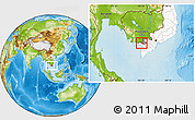 Physical Location Map of Tri Ton, highlighted country, highlighted parent region