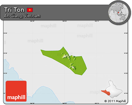 Physical Map of Tri Ton, single color outside