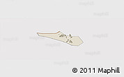 Shaded Relief Panoramic Map of Tri Ton, cropped outside