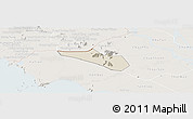Shaded Relief Panoramic Map of Tri Ton, lighten