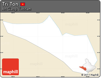 Classic Style Simple Map of Tri Ton, single color outside