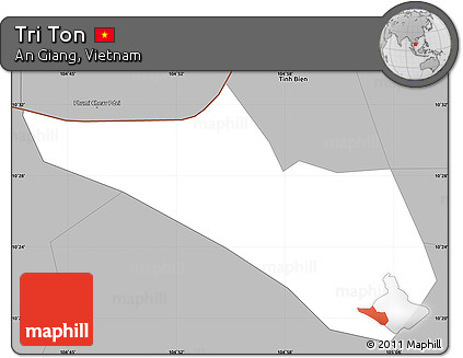 Gray Simple Map of Tri Ton