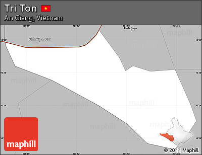 Gray Simple Map of Tri Ton