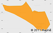Political Simple Map of Tri Ton, single color outside