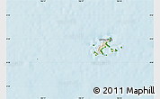 Shaded Relief Map of Con Dao, physical outside