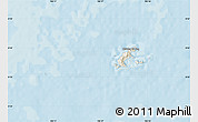 Shaded Relief Map of Con Dao, political outside