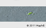 Physical Panoramic Map of Con Dao, darken
