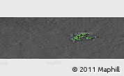 Satellite Panoramic Map of Con Dao, darken, desaturated