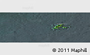 Satellite Panoramic Map of Con Dao, darken, semi-desaturated