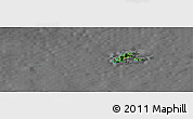 Satellite Panoramic Map of Con Dao, desaturated