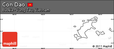 Blank Simple Map of Con Dao