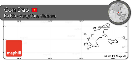 Blank Simple Map of Con Dao
