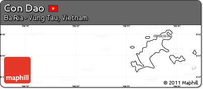 Blank Simple Map of Con Dao