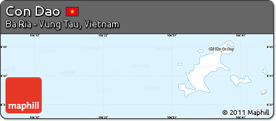 Silver Style Simple Map of Con Dao