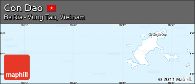Silver Style Simple Map of Con Dao