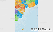 Political Shades Map of Ba Ria - Vung Tau