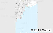 Silver Style Simple Map of Ba Ria - Vung Tau