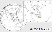 Blank Location Map of Xuyen Moc, highlighted country, within the entire country