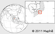 Blank Location Map of Xuyen Moc, highlighted country