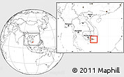 Blank Location Map of Xuyen Moc, highlighted parent region, within the entire country