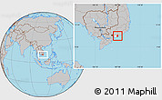 Gray Location Map of Xuyen Moc, highlighted parent region
