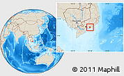 Shaded Relief Location Map of Xuyen Moc
