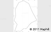 Blank Simple Map of Xuyen Moc, cropped outside, no labels