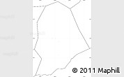 Blank Simple Map of Xuyen Moc, no labels