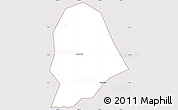 Classic Style Simple Map of Xuyen Moc, cropped outside