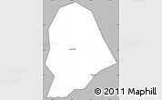 Gray Simple Map of Xuyen Moc, cropped outside