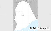 Gray Simple Map of Xuyen Moc